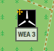 Kennzeichen für Abschaltungen am WEA-Symbol