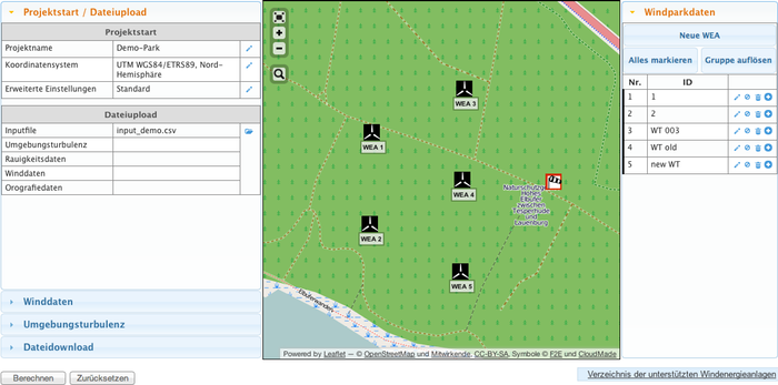 OpenStreetMap-Kartenansicht in wake2e