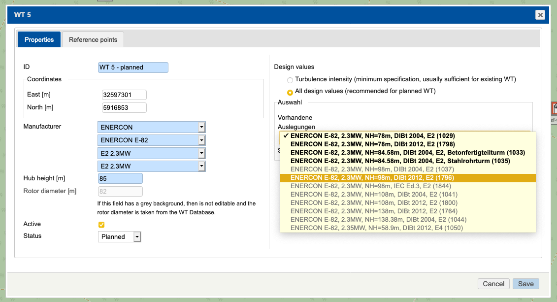 Improved selection drop down list highlighting the relevant designs